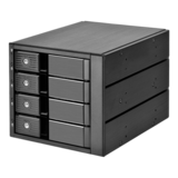 Hot Swap Module - FS304-12G, Trayless 3x 5.25" to 4x 3.5", SAS 12Gb/s/SATA 6Gb/s, HDD, Black Hot-swap Rack