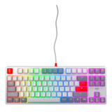 Keyboard - XTRFY K4V2 RGB TKL RETRO, RGB, Cherry MX2A Red, Wired, White, Mechanical Gaming Keyboard