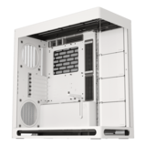 Computer Case - HS 420, Tempered Glass, No PSU, E-ATX, White, Mid Tower Case