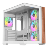 Computer Case - View 380 WS ARGB Snow, Tempered Glass, No PSU, ATX, White, Mid Tower Case