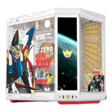 Computer Case - Gundam Wing Y70 Touch Infinite, Tempered Glass, No PSU, E-ATX, White/Yellow, Mid Tower Case