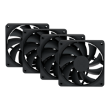 Case Fan - FA12 Pitch Black 4 x 120mm, 1500 RPM, 72 CFM, 28 dBA, Cooling Fans