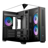 Computer Case - ATLAS M3M, Tempered Glass, No PSU, microATX, Black, Mid Tower Case