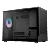 Computer Case - ATHENA M4M, Tempered Glass, No PSU, microATX, Black, Mini Tower Case