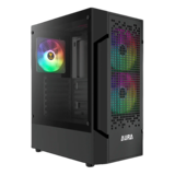 N/A - AURA GC7 ARGB, Tempered Glass, No PSU, ATX, Black, Mid Tower Case