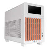 Computer Case - TR200 WS, Mesh Panel, LCD, No PSU, microATX, Snow, Mini Tower Case