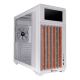 Computer Case - TR300 WS, LCD, Tempered Glass, No PSU, ATX, Snow, Mid Tower Case