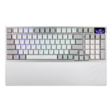 Keyboard - ROG Azoth 96 HE, Per Key RGB, ROG HFX V2 Magnetic, Wireless/Wired/Bluetooth, White, Mechanical Gaming Keyboard