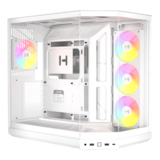 Computer Case - Y50 RGB, Tempered Glass, No PSU, E-ATX, Snow White, Mid Tower Case
