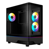 Computer Case - ATLAS M5 CG, Tempered Glass, No PSU, ATX, Black, Mid Tower Case