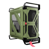 Computer Case - WARTHOG Airflow, Tempered Glass, No PSU, E-ATX, Olive Drab, Mid Tower Case