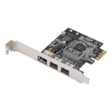 FireWire card - SY-PCI30010 2x IEEE 1394B / 1x IEEE 1394A FireWire Card, PCIe 2.0 x1, Full-height/Low-profile, Retail