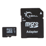 Flash Memory Card - 4GB microSDHC card w/ Full Size Adapter