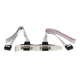 N/A - PLATE9M2P16 Serial / COM Port PC Case Slot Bracket, 2x 9-Pin Male Connector, 16-Inch