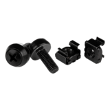 N/A - CABSCREWM6B, M6 x 12mm - Screws and Cage Nuts - 50 Pack, Black