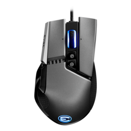 Mouse - X17, 3 RGB Zones, 16000-dpi, Wired, Grey, Optical Gaming Mouse