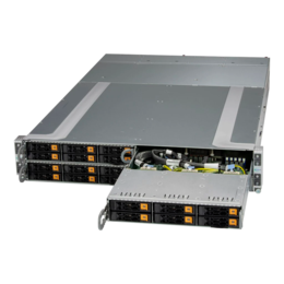 2U Rack Server - Supermicro GrandTwin A+ Server AS -2115GT-HNTR-01-G2 2U4N Rackmount, Gold Series version with pre-configured components server