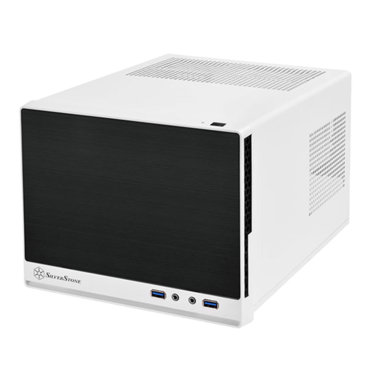 Sugo Series SST-SG13WB-Q, No PSU, Mini-ITX, White/Black, Mini Cube Case