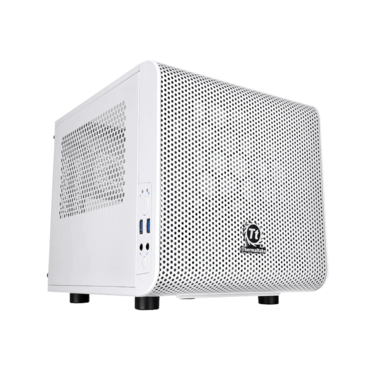 Core V1 Snow, w/ Window, No PSU, Mini-ITX, White, Mini Cube Case