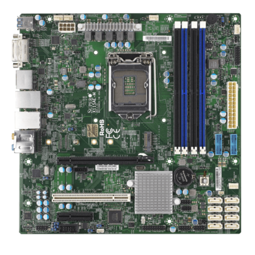 X11SAE-M, Intel C236, LGA 1151, DDR4-2133 64GB ECC UDIMM / 4, HDMI, M.2, USB 3.1, GbLAN / 2, microATX OEM