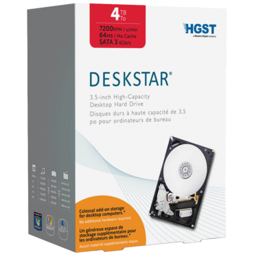 4TB Deskstar H3IK40003272SP, 7200 RPM, SATA 6Gb/s, 64MB cache, 3.5" HDD