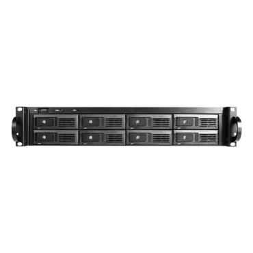 DAGE208UTL-NAS, 8x 3.5" Hotswap Bays, 500W PSU, Black, 2U Chassis