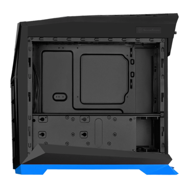 RAVEN RVX01BA-W, w/ Window, No PSU, ATX, Black/Blue, Mid Tower Case