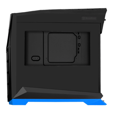 RAVEN RVX01BA-W, w/ Window, No PSU, ATX, Black/Blue, Mid Tower Case