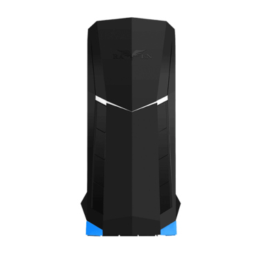 RAVEN RVX01BA-W, w/ Window, No PSU, ATX, Black/Blue, Mid Tower Case