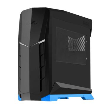 RAVEN RVX01BA-W, w/ Window, No PSU, ATX, Black/Blue, Mid Tower Case