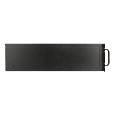 D-350HN-T-RED, Red HDD Handle, 1x Slim 5.25", 3x 3.5", 5x 3.5" Hotswap Bays, No PSU, ATX, Black, 3U Chassis