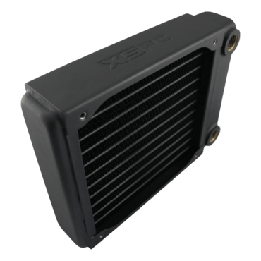 EX120 Single 120mm Fan Radiator, 2x 1/4", Low Profile, Copper/Brass