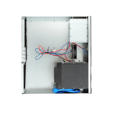 D-230HB-DT-RED, Red HDD Handle, 3 x 3.5" Hotswap Bay, No PSU, microATX, Black, 2U Desktop Chassis