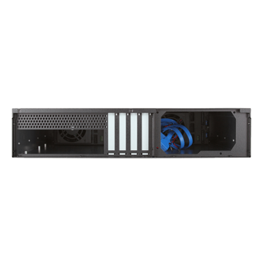 D-260HN-SILVER, Silver HDD Handle, 6x 3.5" Hotswap Bays, No PSU, microATX, Black, 2U Chassis