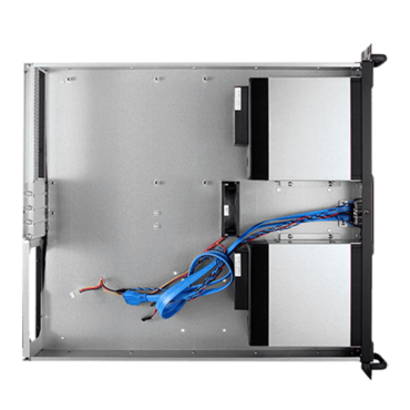 D-260HN-SILVER, Silver HDD Handle, 6x 3.5" Hotswap Bays, No PSU, microATX, Black, 2U Chassis