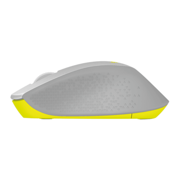 M330 Silent Plus, 1000-dpi, Wireless, Grey/Yellow, Optical Mouse