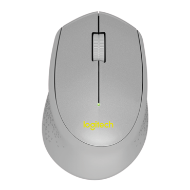 M330 Silent Plus, 1000-dpi, Wireless, Grey/Yellow, Optical Mouse