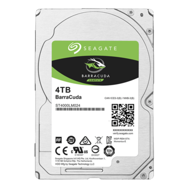 4TB BarraCuda ST4000LM024, 5400 RPM, SATA 6Gb/s, 128MB cache, 2.5&quot; HDD