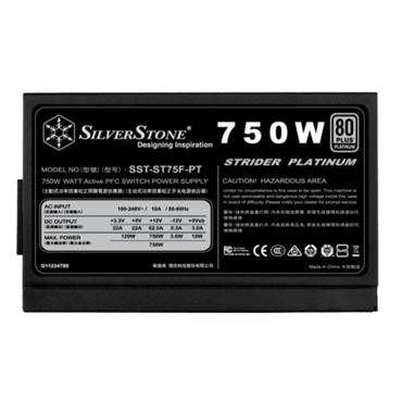 ST75F-PT, 80 PLUS Platinum 750W, Fully Modular, ATX Power Supply