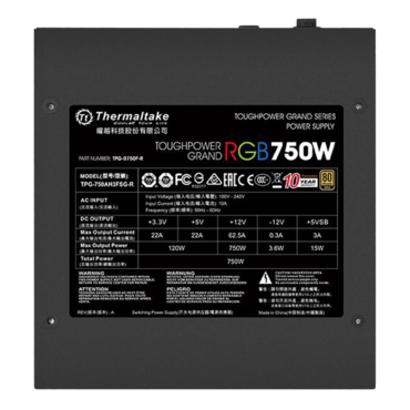 Toughpower Grand RGB, 80 PLUS Gold 750W, Fully Modular, ATX Power Supply