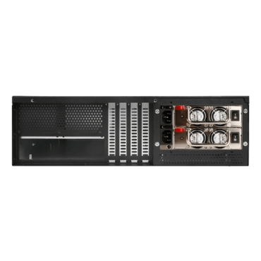 DN-300-55R8P, 3x 5.25" and 4x 3.5" Drive Bays, 550W Rdt PSU, microATX, Black, 3U Chassis