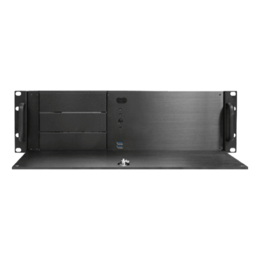 DN-300-55R8P, 3x 5.25" and 4x 3.5" Drive Bays, 550W Rdt PSU, microATX, Black, 3U Chassis