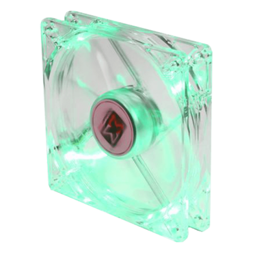 Crystal 120mm, Green LEDs, 1500 RPM, 68.33 CFM, 20 dBA, Cooling Fan