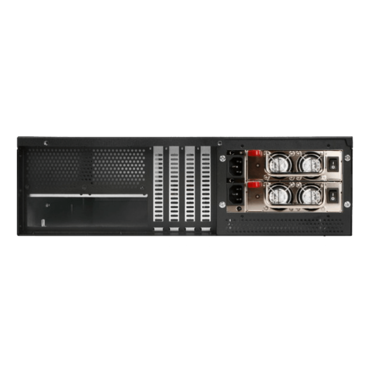 DN-300-40R8P, 3x 5.25" and 4x 3.5" Drive Bays, 400W Rdt PSU, microATX, Black, 3U Chassis