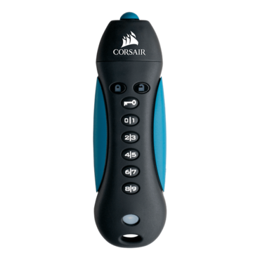 Flash Padlock® 3, 64GB, USB 3.0, Black/Blue, Hardware Encrypted Flash Drive