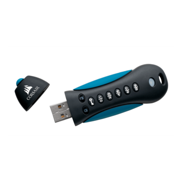 Flash Padlock® 3, 32GB, USB 3.0, Black/Blue, Hardware Encrypted Flash Drive