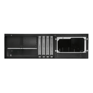 DN-300, 3x 5.25" and 4x 3.5" Drive Bays, No PSU, microATX, Black, 3U Chassis