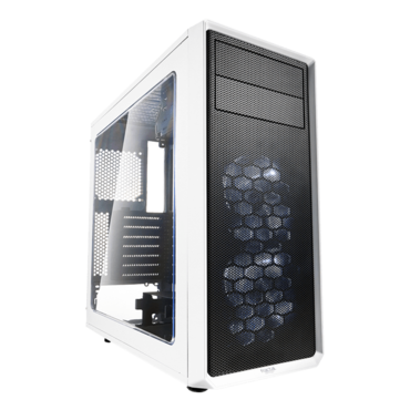 Focus G, w/ Window, No PSU, ATX, White, Mid Tower Case