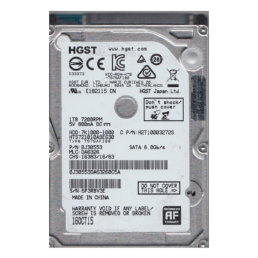 1TB Travelstar 7K1000 0J30553, 7200 RPM, SATA 6Gb/s, 32MB cache, 2.5-Inch HDD