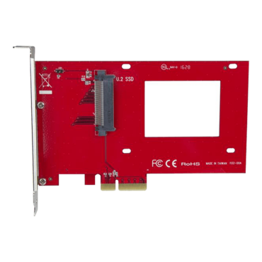 U.2 to PCIe Adapter for 2.5" U.2 NVMe SSD - SFF-8639 - x4 PCI Express 3.0